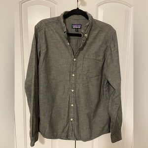 Patagonia Long Sleeved Bluffside Button Down Organic Cotton Shirt Size Medium
